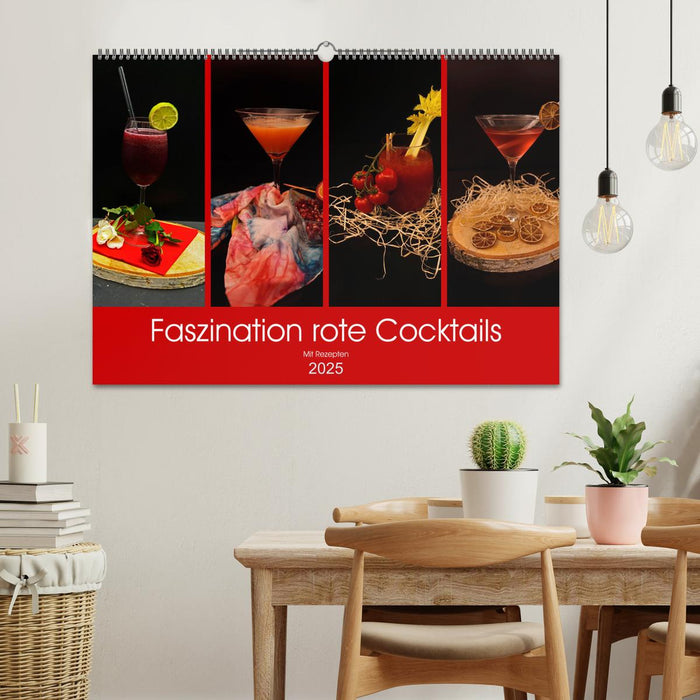 Faszination rote Cocktails (CALVENDO Wandkalender 2025)