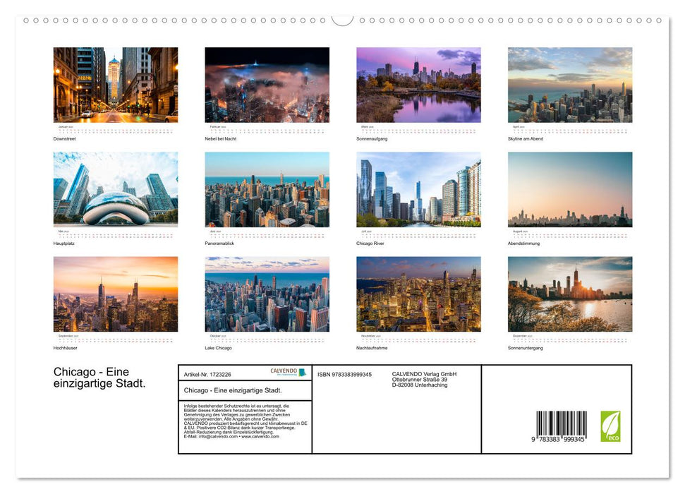 Chicago - Eine einzigartige Stadt. (CALVENDO Premium Wandkalender 2025)