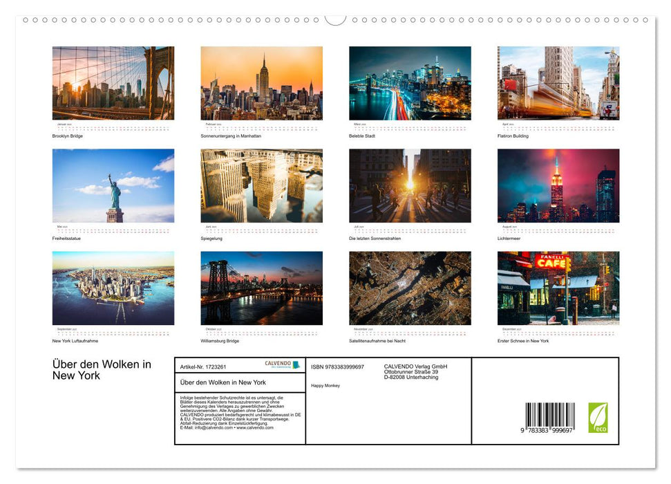 Über den Wolken in New York (CALVENDO Premium Wandkalender 2025)