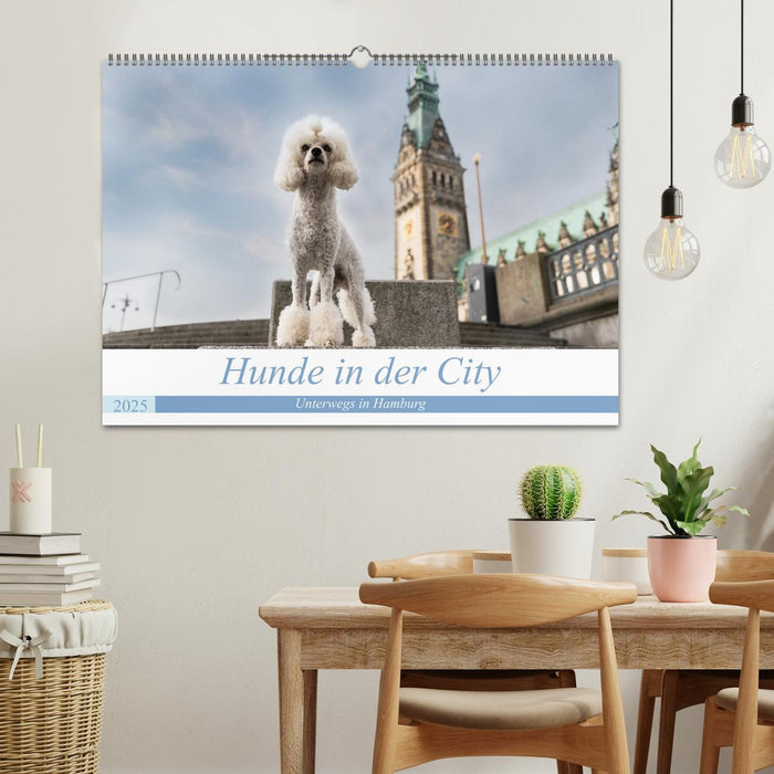 Hunde in der City - Unterwegs in Hamburg (CALVENDO Wandkalender 2025)