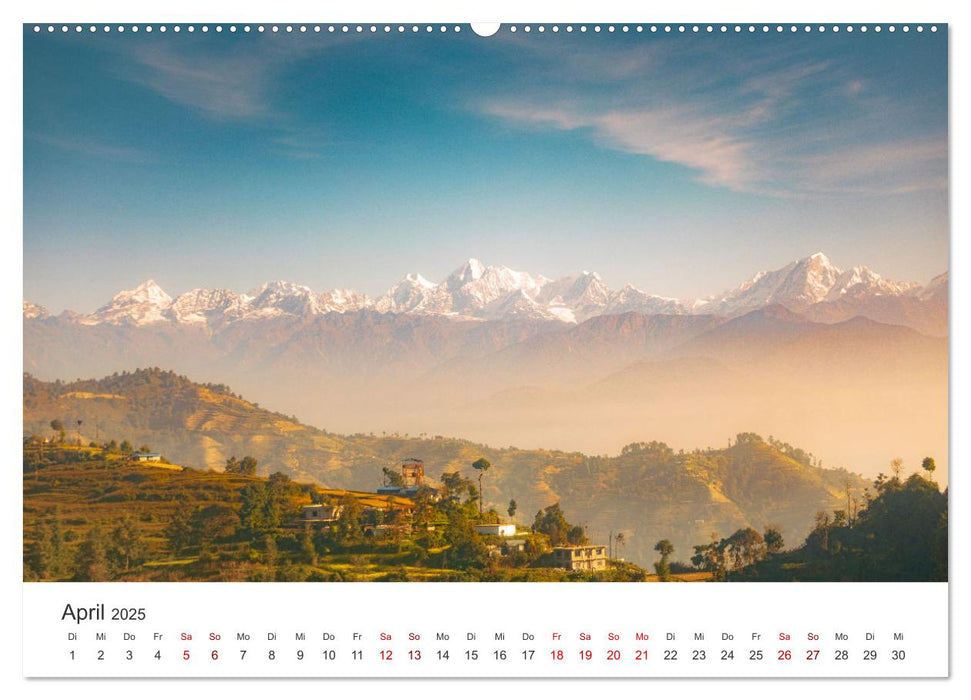 Nepal - Mitten im Himalaya (CALVENDO Premium Wandkalender 2025)