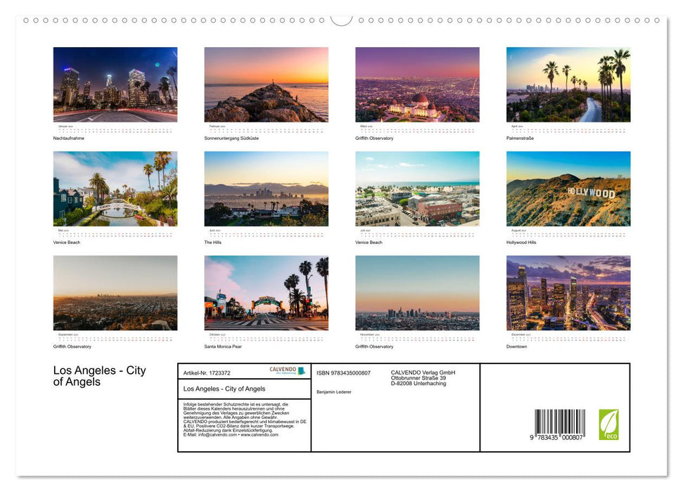 Los Angeles - City of Angels (CALVENDO Premium Wandkalender 2025)