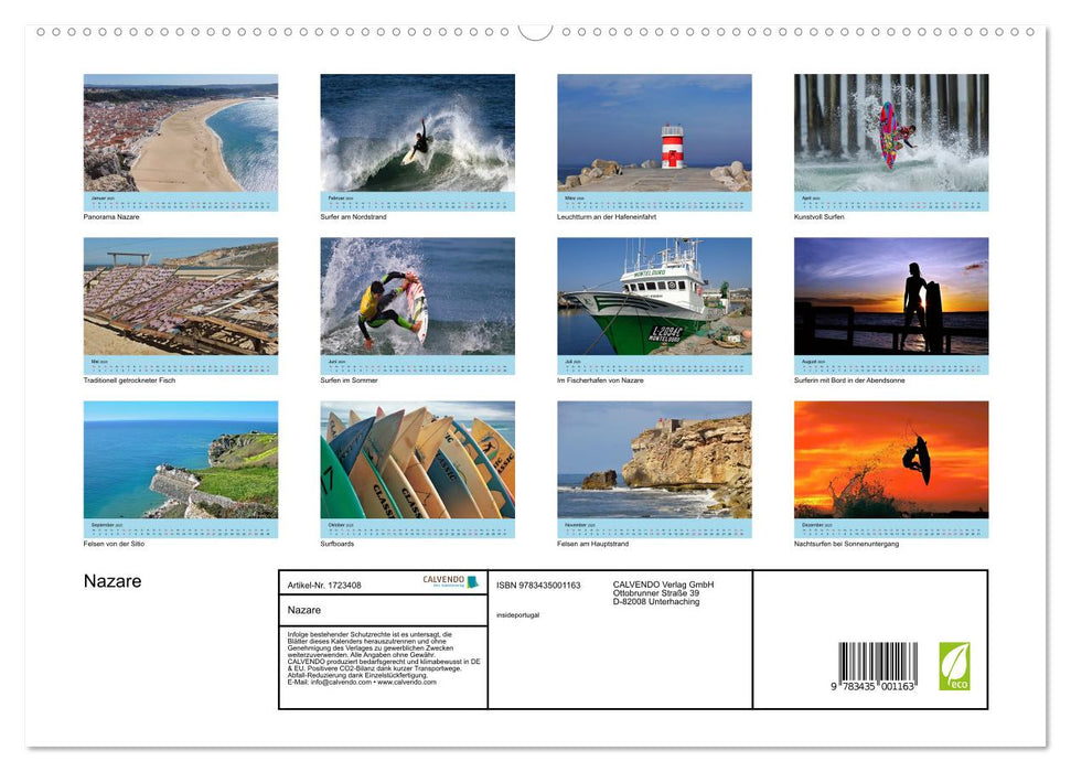 Nazare (CALVENDO Premium Wandkalender 2025)