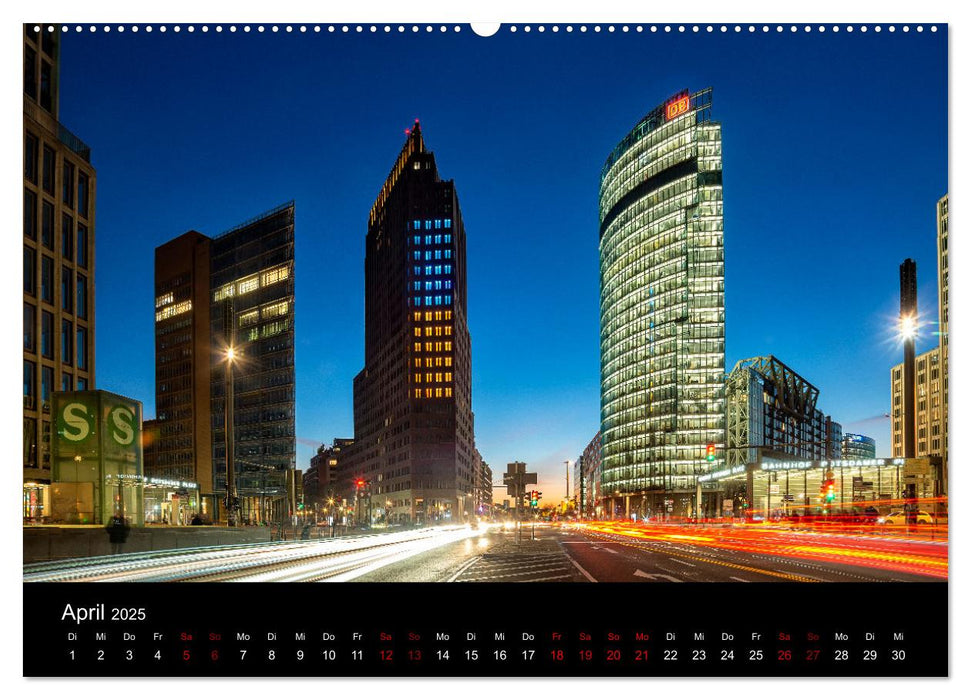 Eine Reise durch Berlin bei Nacht (CALVENDO Premium Wandkalender 2025)