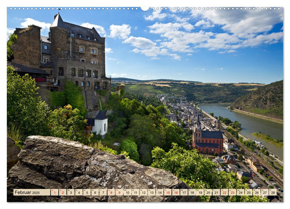 Oberes Mittelrheintal Sehnsuchtsziel für Romantiker (CALVENDO Premium Wandkalender 2025)