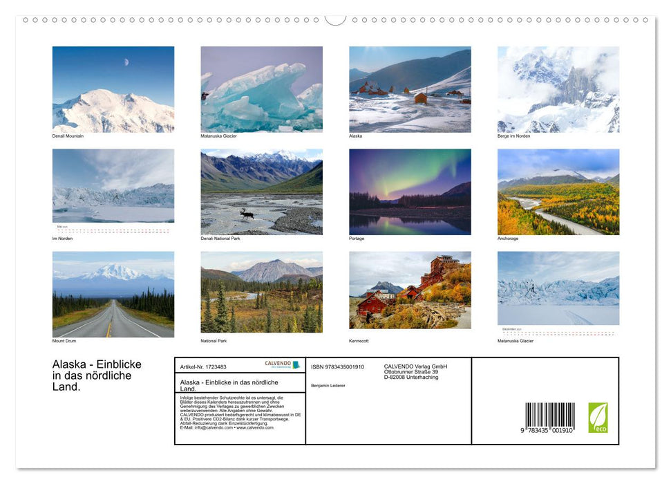 Alaska - Einblicke in das nördliche Land. (CALVENDO Premium Wandkalender 2025)