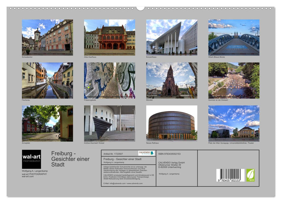 Freiburg - Gesichter einer Stadt (CALVENDO Premium Wandkalender 2025)