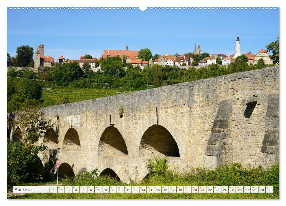 Rothenburg ob der Tauber. Sehenswürdigkeiten. (CALVENDO Premium Wandkalender 2025)