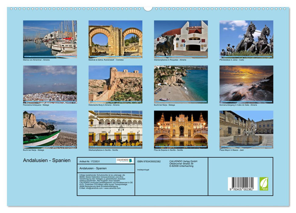 Andalusien - Spanien (CALVENDO Premium Wandkalender 2025)