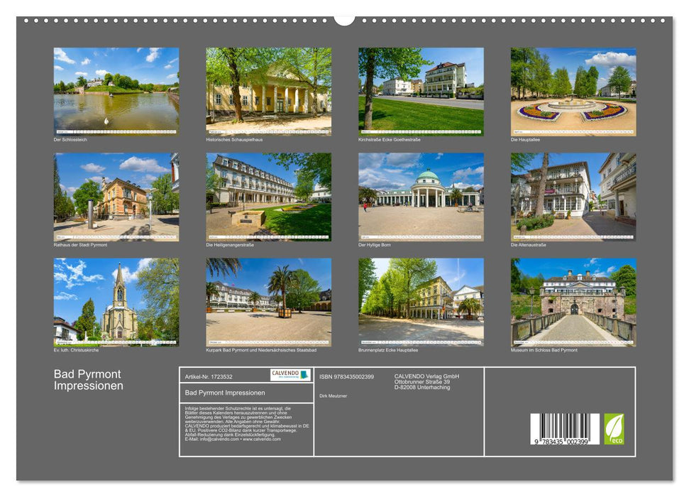 Bad Pyrmont Impressionen (CALVENDO Premium Wandkalender 2025)