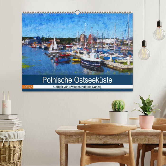 Polnische Ostseeküste - Gemalt von Swinemünde bis Danzig (CALVENDO Wandkalender 2025)