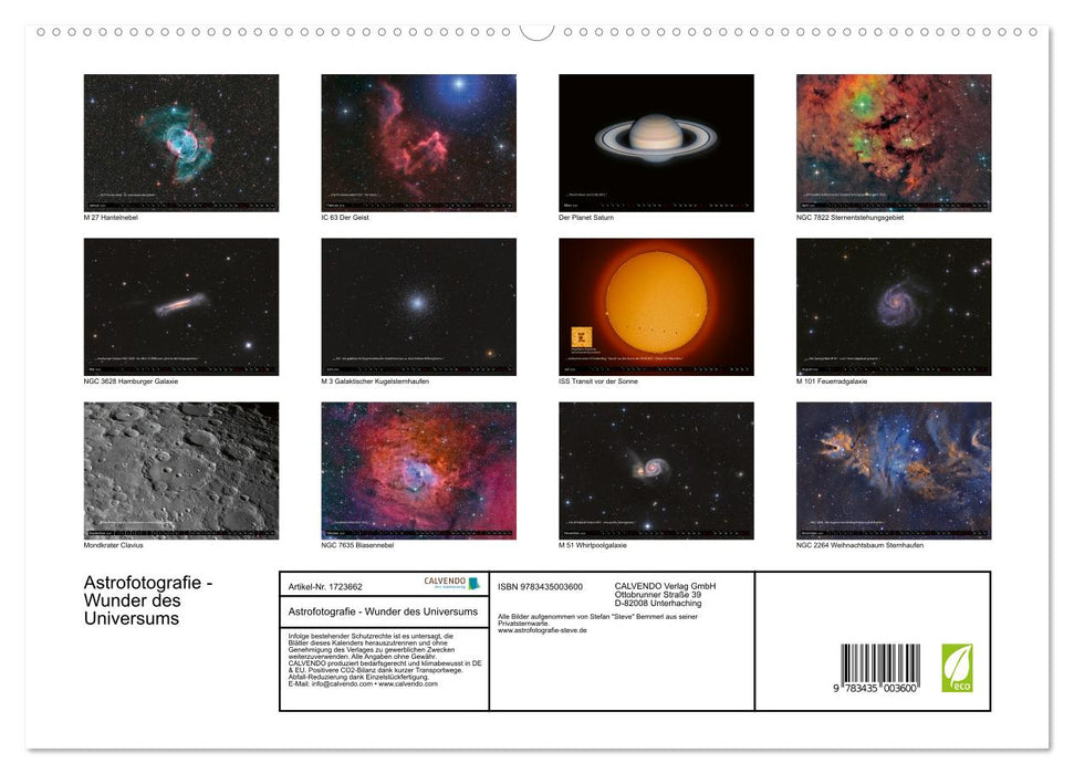 Astrofotografie - Wunder des Universums (CALVENDO Wandkalender 2025)