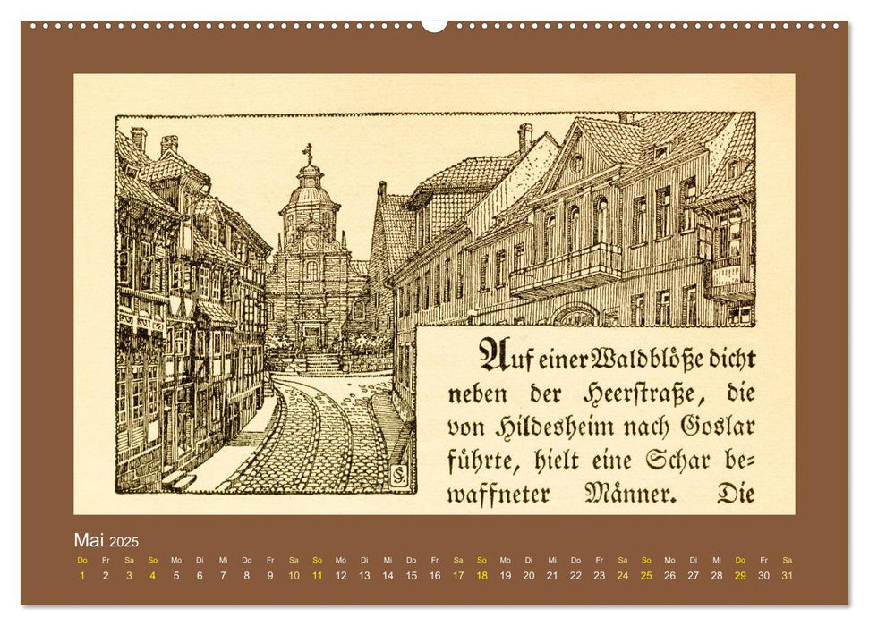 Hildesheim - Historische Ansichten (CALVENDO Wandkalender 2025)