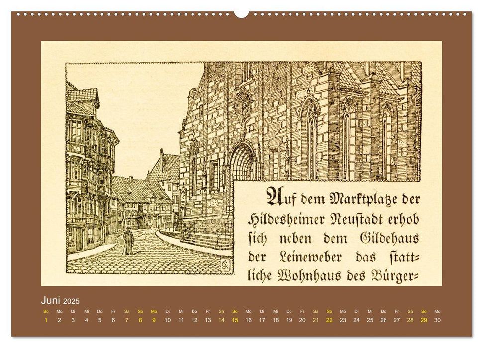 Hildesheim - Historische Ansichten (CALVENDO Wandkalender 2025)