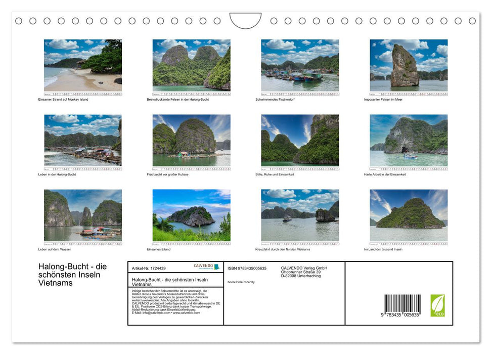 Halong-Bucht - die schönsten Inseln Vietnams (CALVENDO Wandkalender 2025)