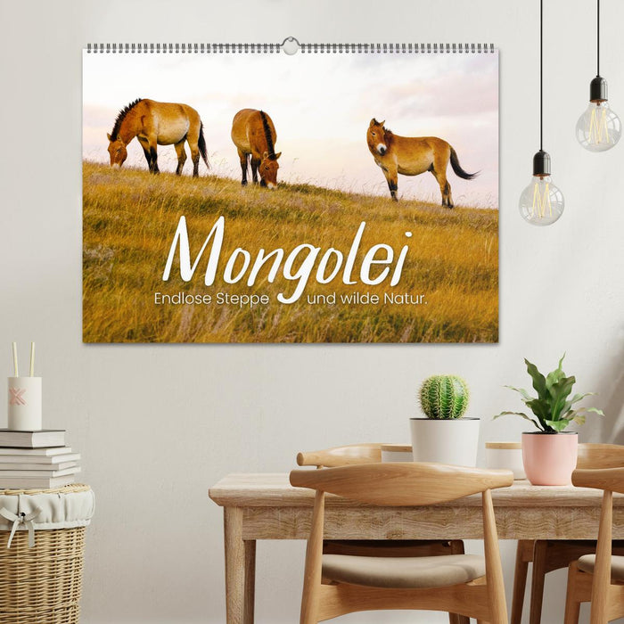 Mongolei - Endlose Steppe und wilde Natur. (CALVENDO Wandkalender 2025)