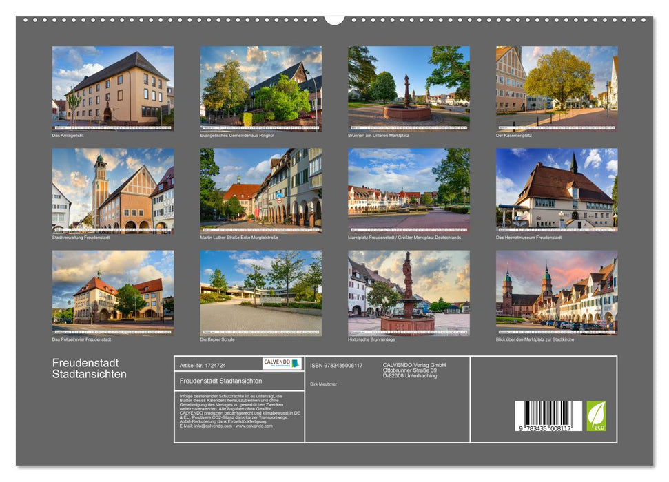 Freudenstadt Stadtansichten (CALVENDO Wandkalender 2025)