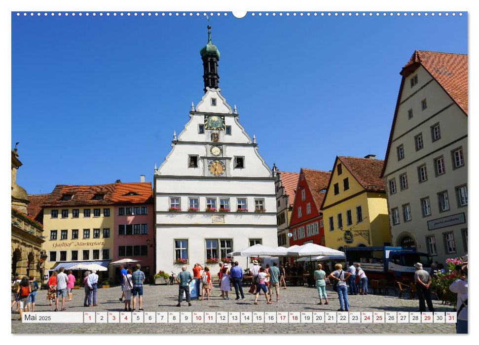 Rothenburg ob der Tauber. Sehenswürdigkeiten. (CALVENDO Wandkalender 2025)