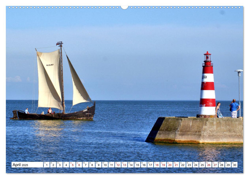 Unter Segeln übers Kurische Haff (CALVENDO Wandkalender 2025)