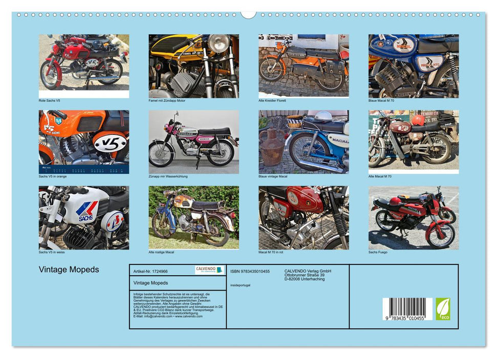 Vintage Mopeds (CALVENDO Wandkalender 2025)