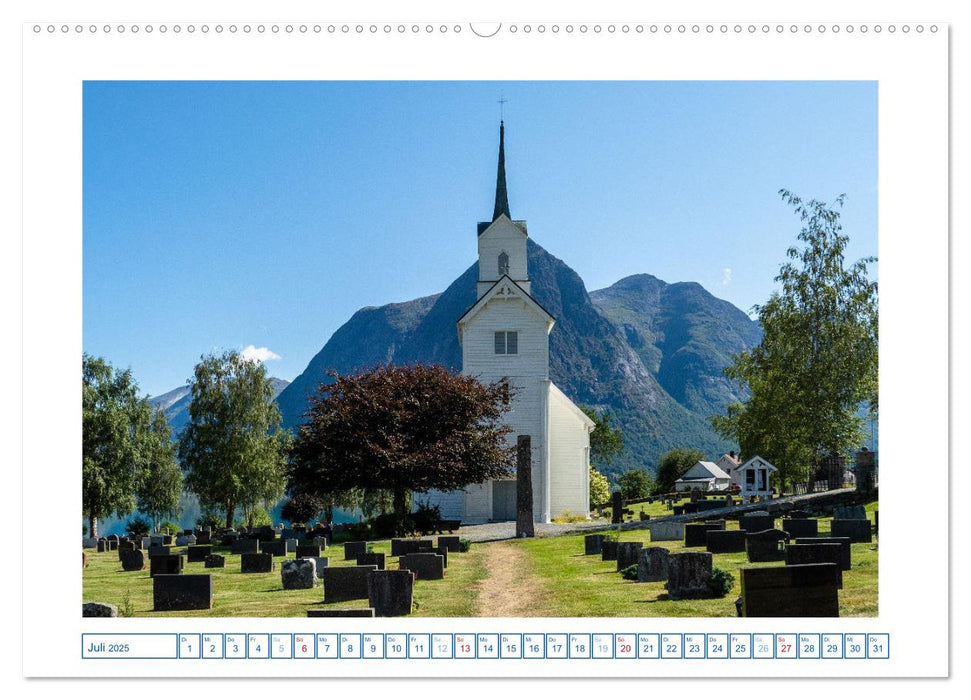 Kirchen in Norwegen (CALVENDO Premium Wandkalender 2025)