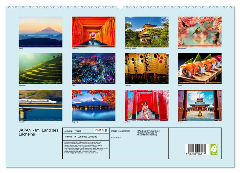 JAPAN - Im Land des Lächelns (CALVENDO Premium Wandkalender 2025)