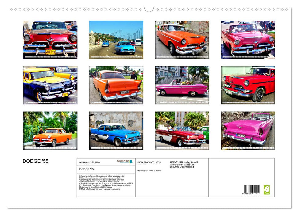 DODGE '55 (CALVENDO Wandkalender 2025)