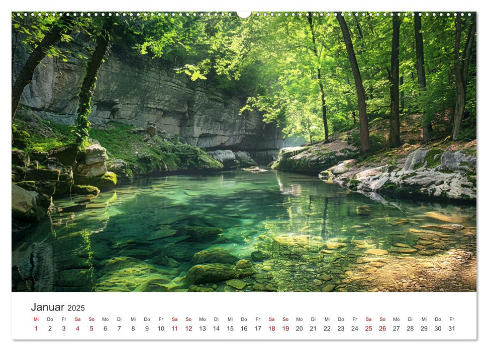 Quelle des Lebens - Wasser und Landschaft (CALVENDO Wandkalender 2025)