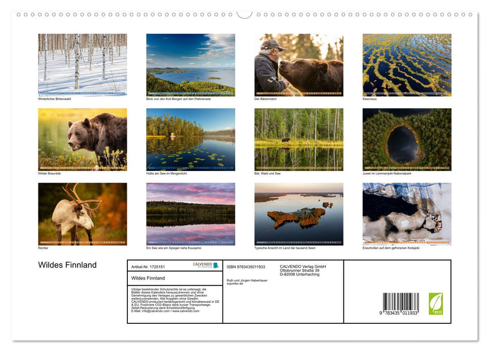 Wildes Finnland (CALVENDO Premium Wandkalender 2025)