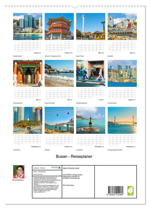 Busan - Reiseplaner (CALVENDO Premium Wandkalender 2025)