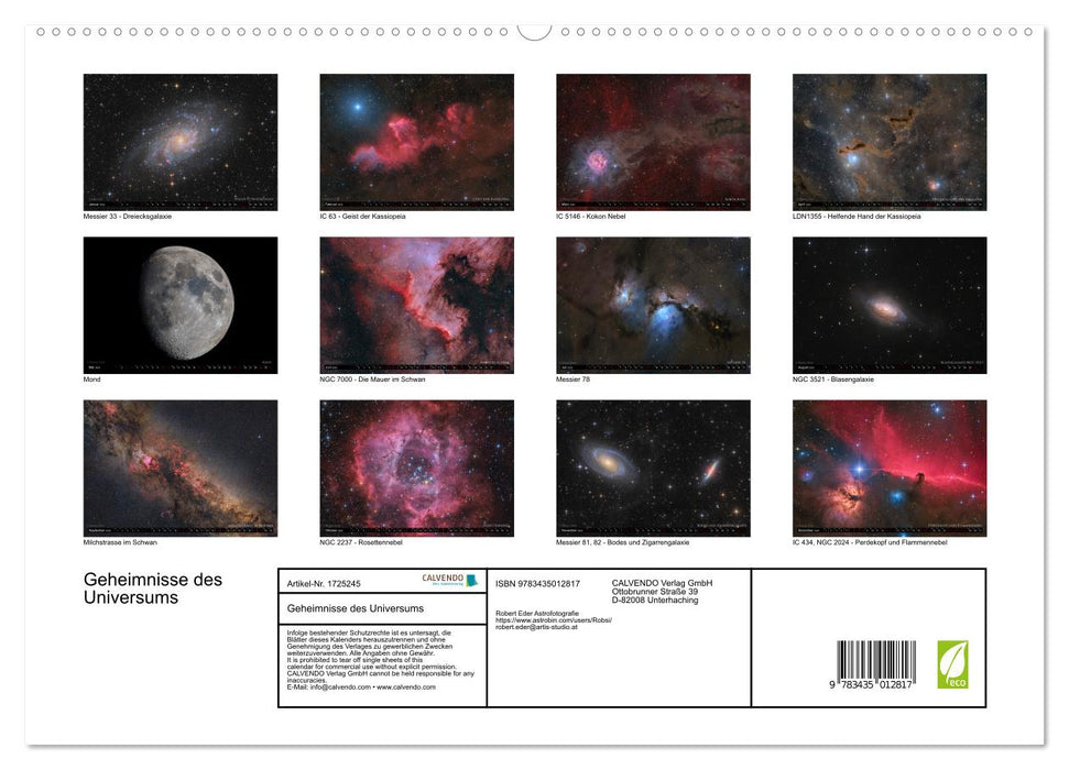 Geheimnisse des Universums (CALVENDO Premium Wandkalender 2025)