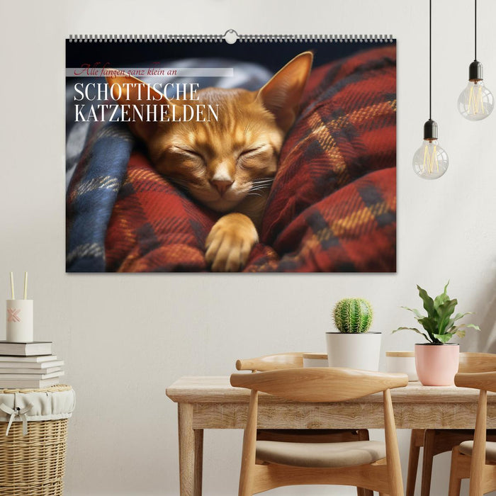 Schottische Katzenhelden (CALVENDO Wandkalender 2025)