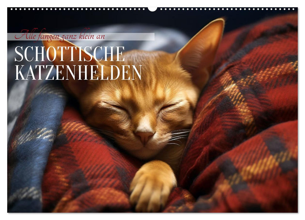 Schottische Katzenhelden (CALVENDO Wandkalender 2025)