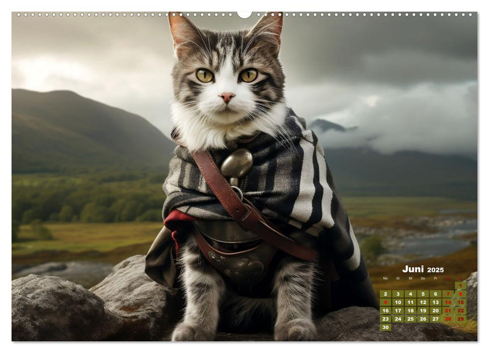 Schottische Katzenhelden (CALVENDO Wandkalender 2025)