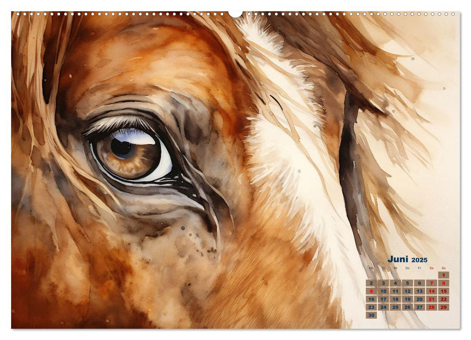 Kraftpakete in Aquarell (CALVENDO Premium Wandkalender 2025)