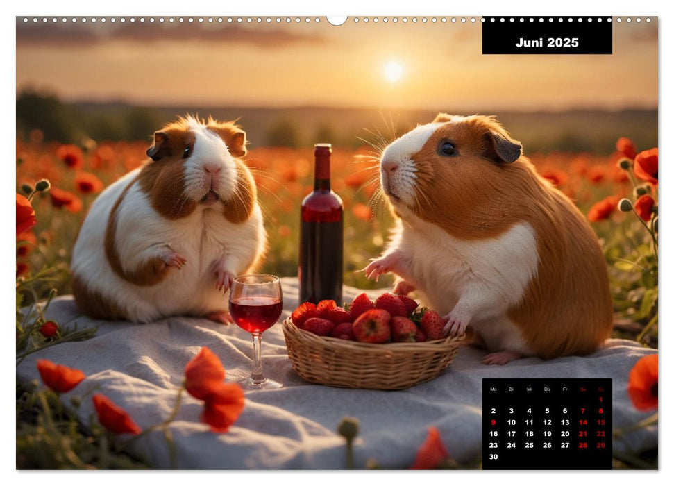Meerschweinchen mal anders! (CALVENDO Premium Wandkalender 2025)