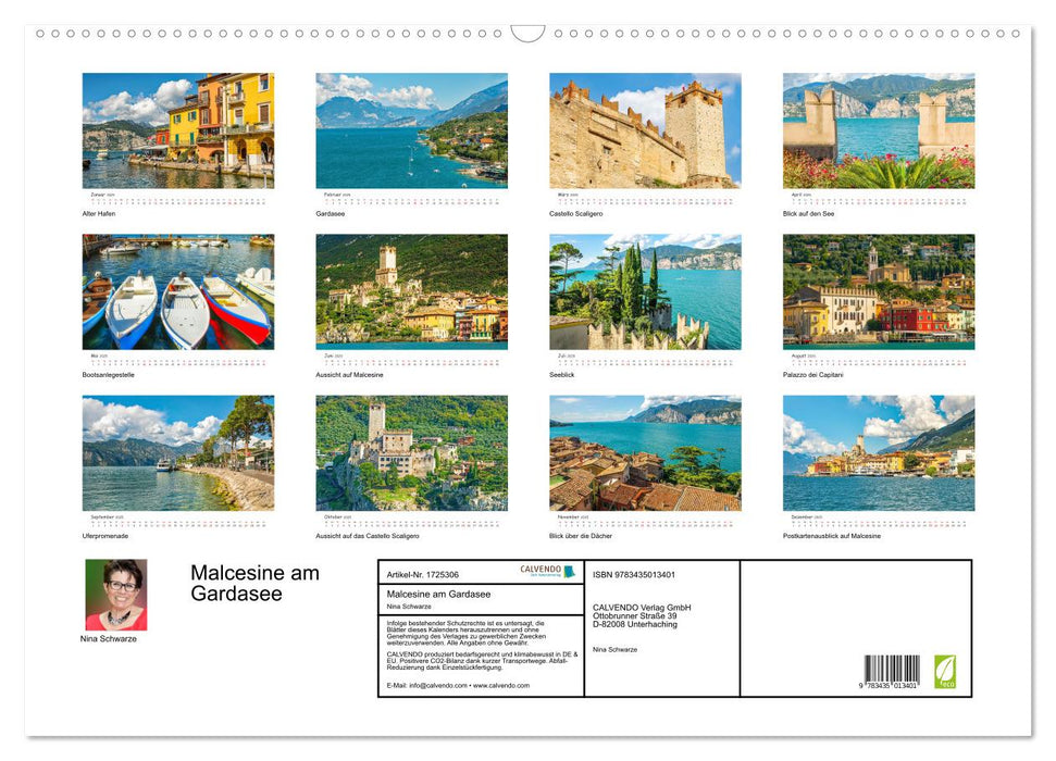 Malcesine am Gardasee (CALVENDO Wandkalender 2025)