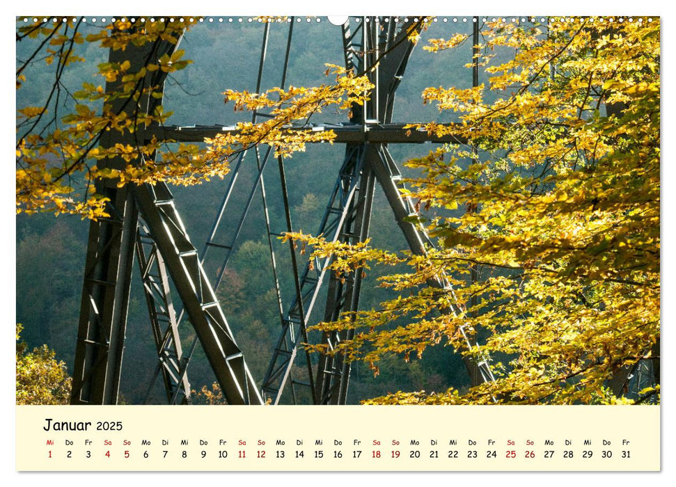 Müngstener Brücke - Landschaft rund um Solingen (CALVENDO Wandkalender 2025)