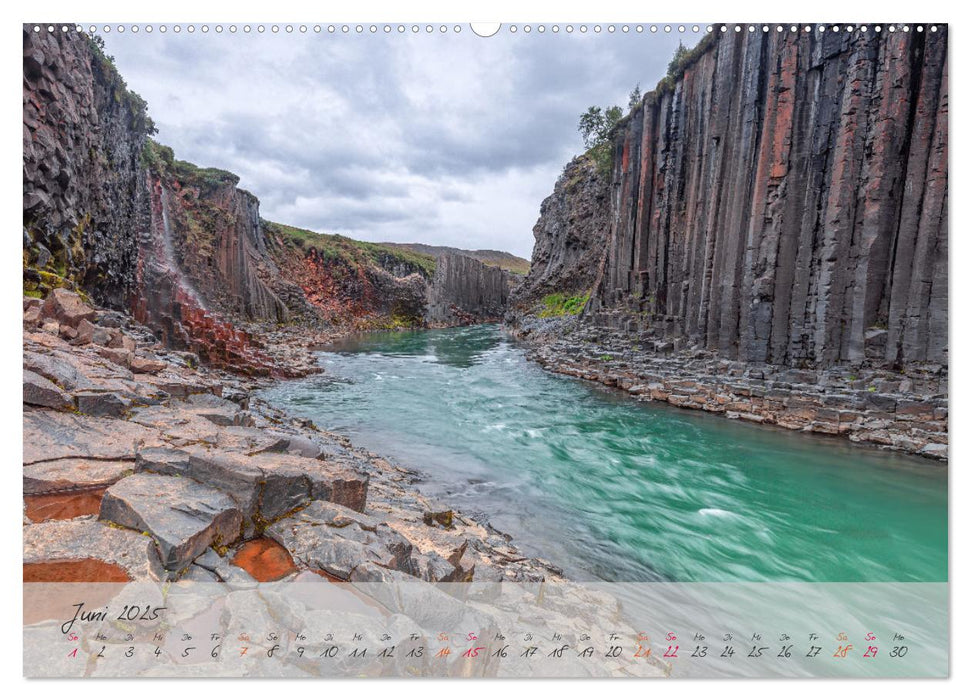 Naturwunder in Island (CALVENDO Premium Wandkalender 2025)