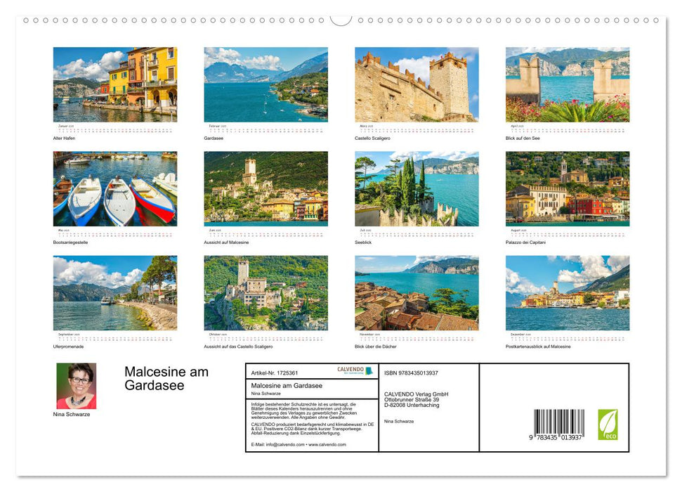 Malcesine am Gardasee (CALVENDO Premium Wandkalender 2025)