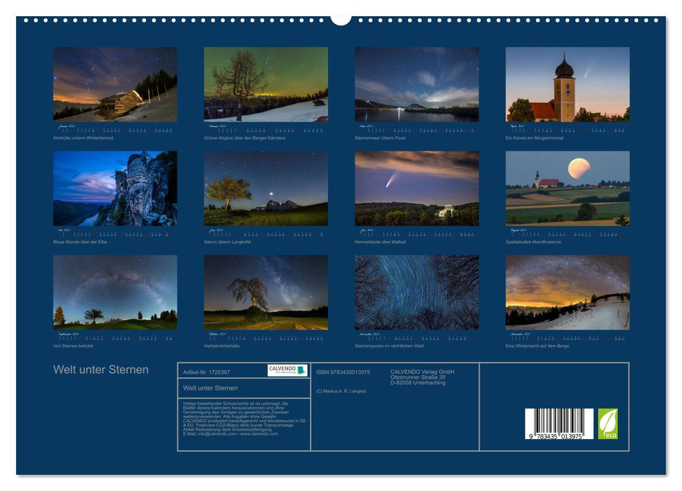 Welt unter Sternen (CALVENDO Premium Wandkalender 2025)