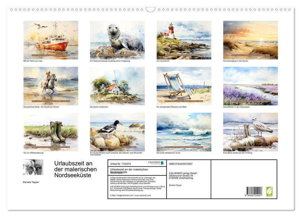 Urlaubszeit an der malerischen Nordseeküste (CALVENDO Wandkalender 2025)