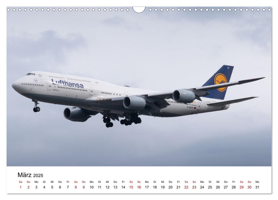 Boeing 747 Kalender (CALVENDO Wandkalender 2025)