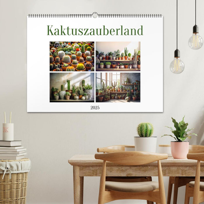 Kaktuszauberland (CALVENDO Wandkalender 2025)