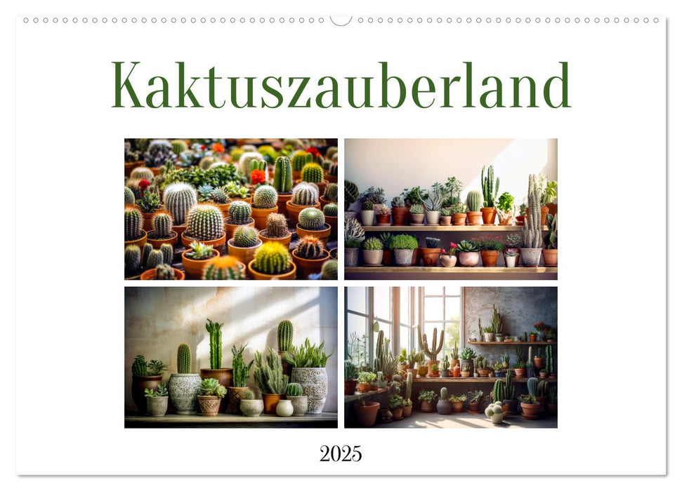 Kaktuszauberland (CALVENDO Wandkalender 2025)