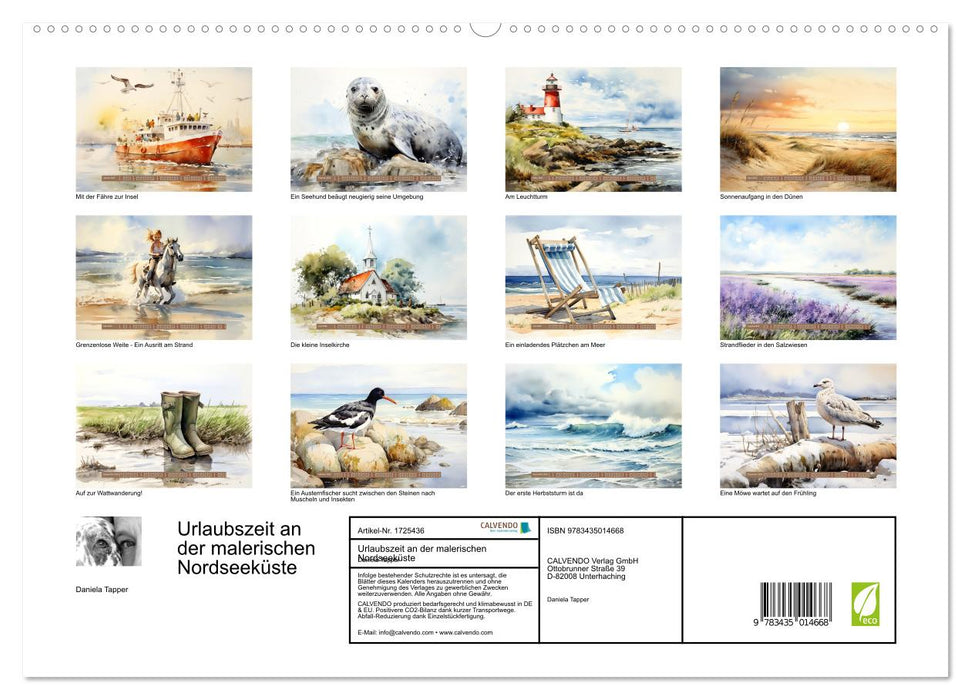 Urlaubszeit an der malerischen Nordseeküste (CALVENDO Premium Wandkalender 2025)