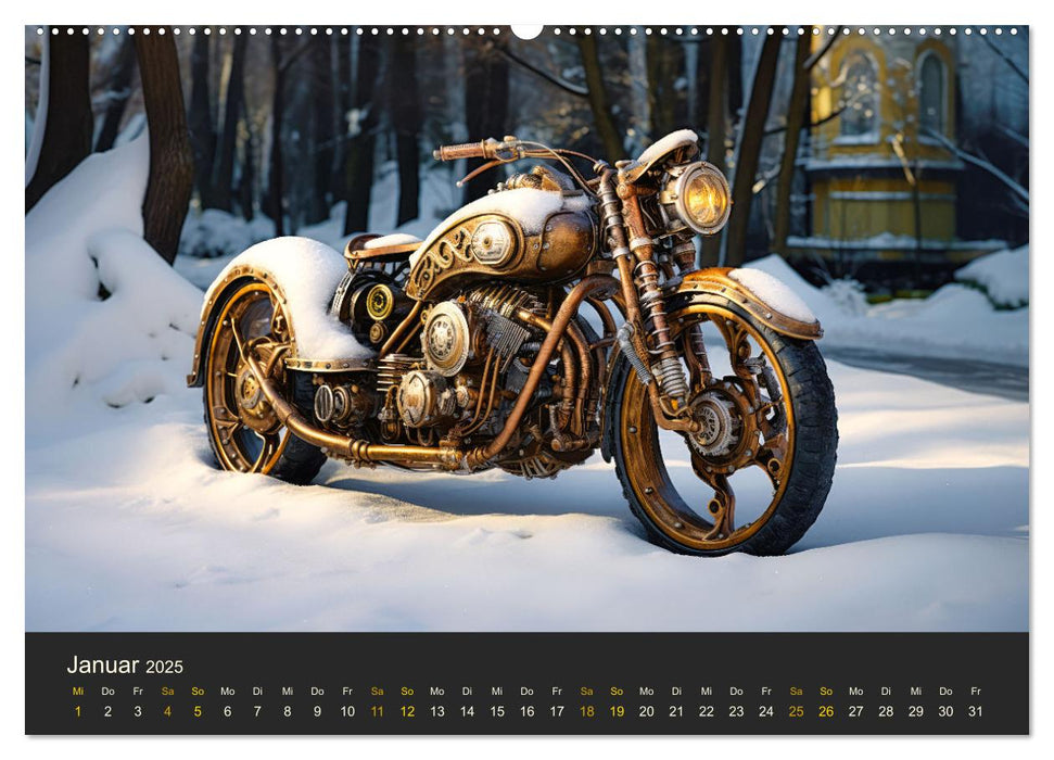 Steampunk Motorräder (CALVENDO Wandkalender 2025)