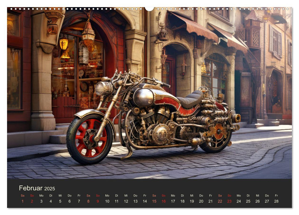 Steampunk Motorräder (CALVENDO Wandkalender 2025)