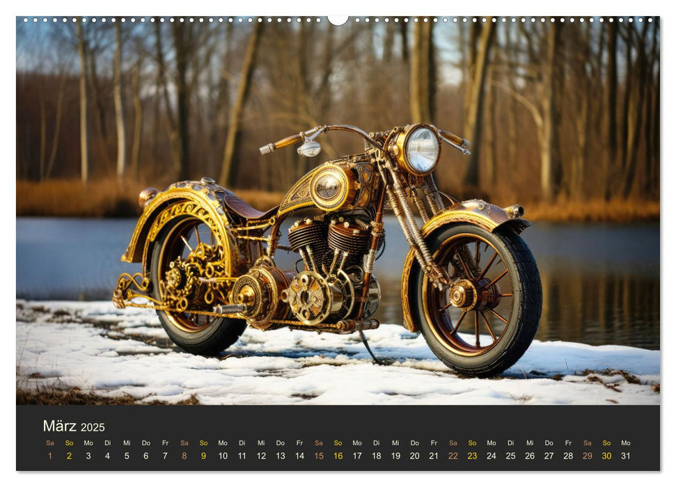 Steampunk Motorräder (CALVENDO Wandkalender 2025)