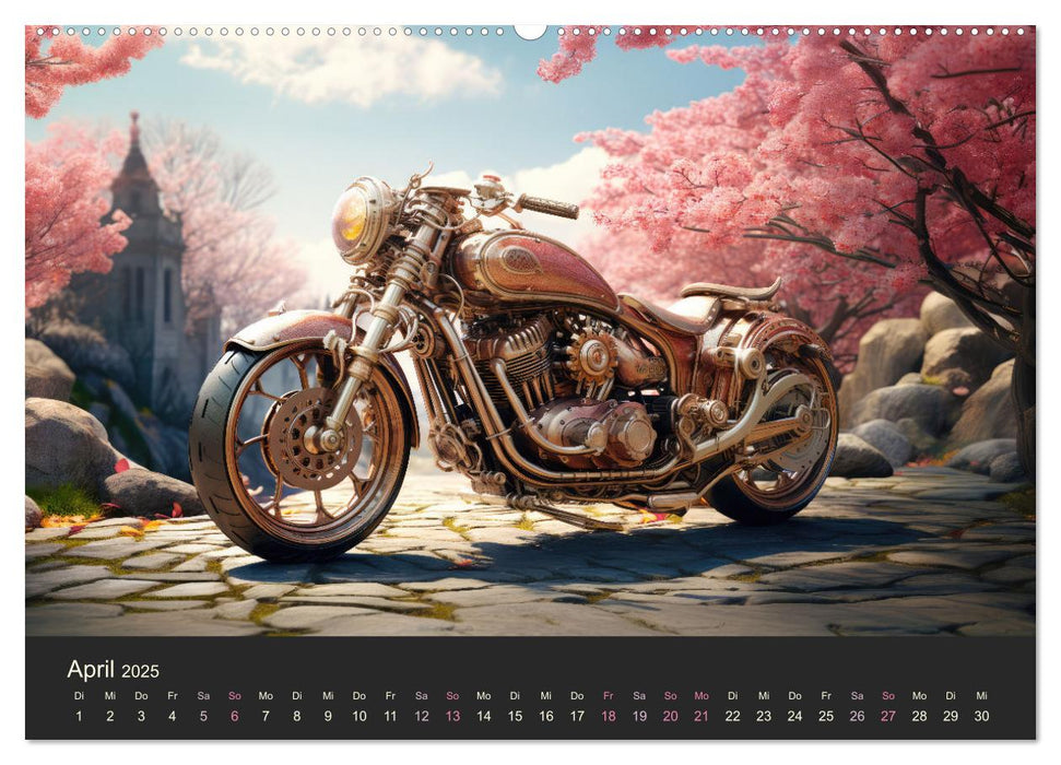 Steampunk Motorräder (CALVENDO Wandkalender 2025)